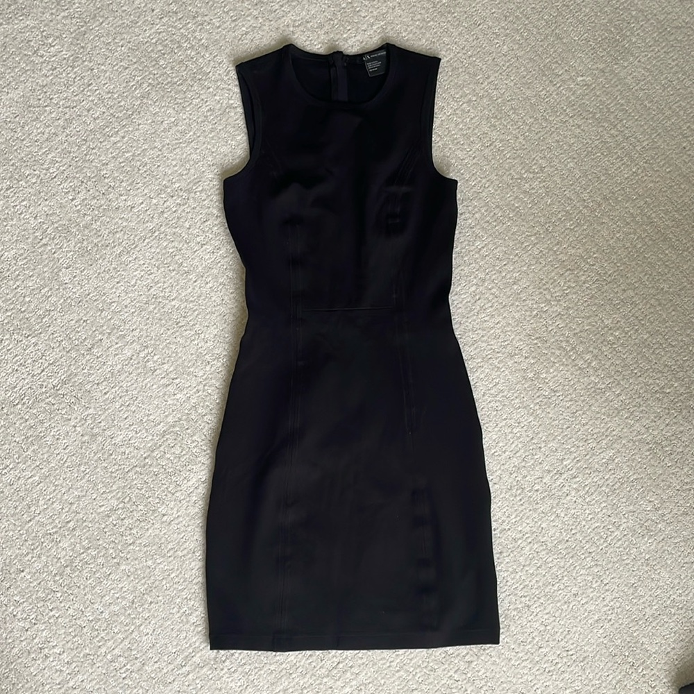 A/X Sleeveless Little Black Scuba Bodycon Dress
